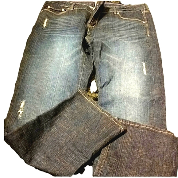Levi's Jeans Slim Straight Distressed Fit Size 16.5 - Picture 1 of 3
